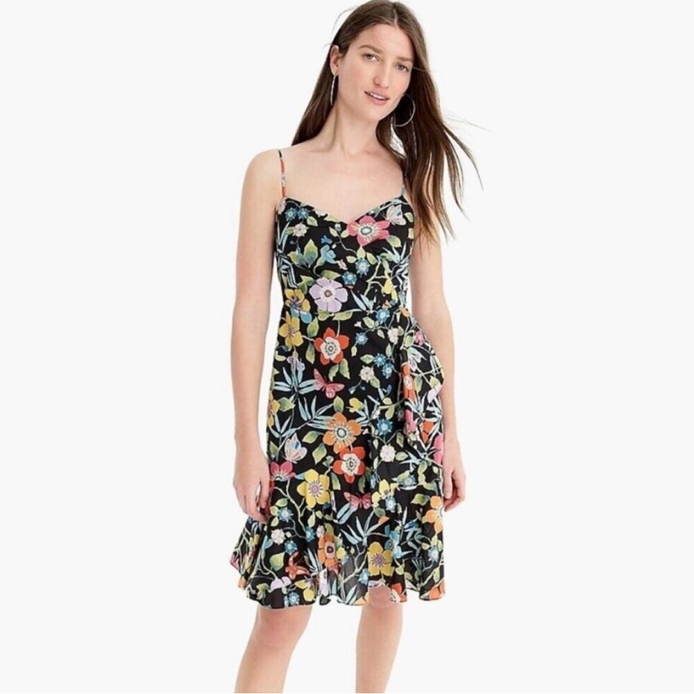 J. Crew Liberty Floral Black Dress